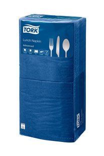 Салфетки 33x33 бумажные синие Tork 18462