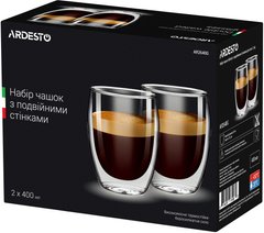 Набір чашок з подвійними стінками для латте Ardesto (AR2640G) - 400 мл х 2 шт.