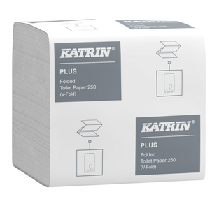 Туалетная бумага листовая Katrin 56156 - 2сл/250 лист