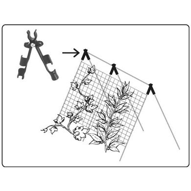 З'єднувач кутовий регульований для садових опор 16мм – 3 шт., TYLS16.