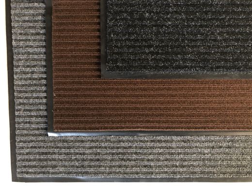 Ворсистий килим на гумовій основі Політех - 900х1500мм, сірий