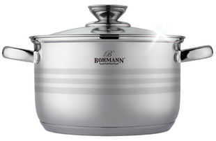 Кастрюля нержавейка на 3.1л Bohmann BH 1520/5слойное дно