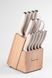 Набор кухонных ножей на деревянной подставке — 14 предметов