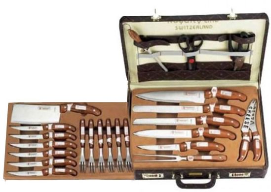 Набір ножів та столових приладів у валізі на 6 персон - 25 пр.