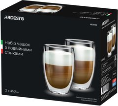 Набір чашок з подвійними стінками для латте Ardesto (AR2645G) - 450 мл х 2 шт.