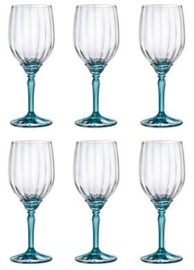 Набор бокалов для вина Bormioli Rocco Florian Lucent Blue 199418BCG021990 - 380 мл, 6 шт