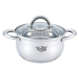 Каструля Krauff 26-238-019 - 3 л, Металік