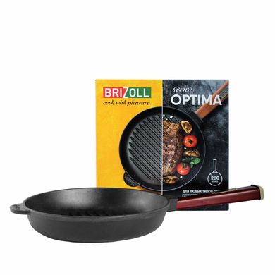 Чугунний сковорода гриль Optima-Bordo 260 х 40 мм Brizoll