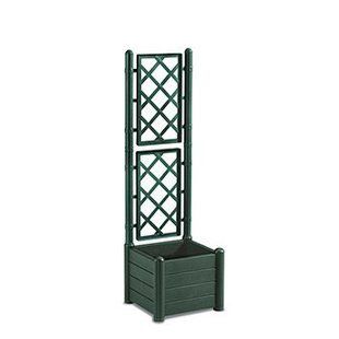 Вазон STEFANPLAST ITALIA 80028 - квадратный, с декором (зеленый)
