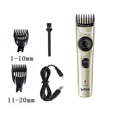 Професійна машинка для стрижки волосся та бороди акумуляторна VGR V-031