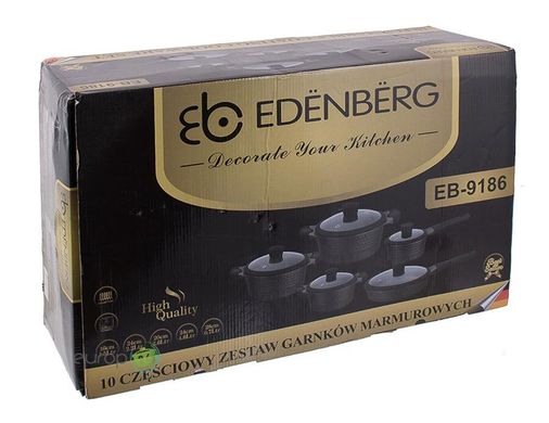 Набір посуду Edenberg EB-9186 - 10пр, мармурове покриття
