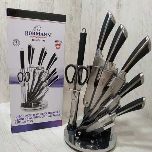 → Набір ножів з нержавійки чорна ручка Bohmann BH 8007-08 - 8