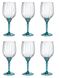 Набір келихів для вина Bormioli Rocco Florian Lucent Blue 199419BCG021990 - 535 мл, 6 шт