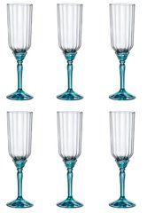 Набор бокалов для шампанского Bormioli Rocco Florian Lucent Blue 199421BCG021990 - 210 мл, 6 шт