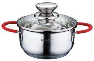 Каструля зі зливом та зі скляною кришкою Rainstahl RS-CS 2106-20 - 3.5 л, 20 см