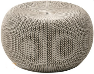 Крісло-пуф Keter Knit Cozies - бежеве, Бежевий