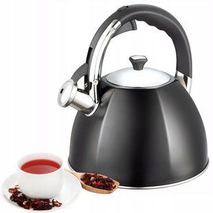 Чайник из нержавеющей стали со свистком Ofenbach KM-100308 - 3,2 л, черный