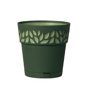 Горшок с автополивом Stefanplast OPERA Cloe 94052 - 20 x 19 см, темно-зеленый/светло-зеленый