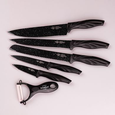 Набір кухонних ножів з мармуровим покриттям 6 предметів Swiss Gold