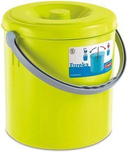 Відро з кришкою Stefanplast EUREKA 20160 - 15л, світло-зелене