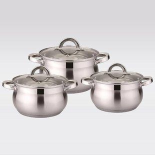 Набор кастрюль Bohmann BH 400 - 6 предметов (2.9л,3,9л,5л)