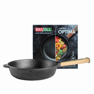 Чугунная сковорода Оптима 240 х 60 мм Brizoll