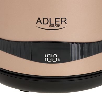 Електрочайник з регулятором температури Adler AD 1295 copper - 1.7 л, 2200 Вт, Бежевий