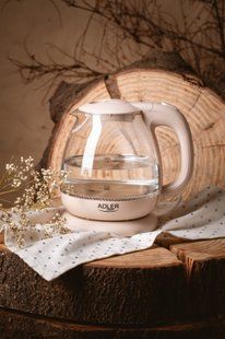 Стеклянный электрочайник Adler AD 1283C Cappuccino - 1 л, 1100 Вт
