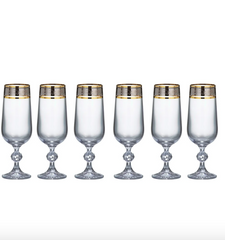Набор бокалов для шампанского Bohemia Claudia 40149/Q8074/180 - 180 мл, 6 шт
