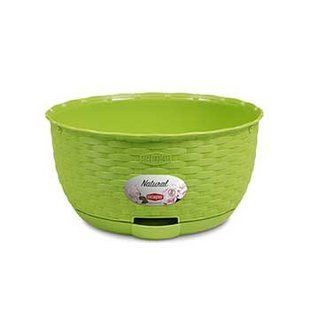 Вазон STEFANPLAST NATURAL 75454 - с автополивом, круглый (салатовый)