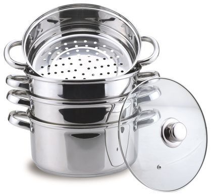 Пароварка-мантоварка 4 яруса Bohmann BH 3219 - 8,2л/28см/нержавейка