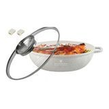 Сотейник з кришкою і двума ручками Edenberg EB-3970 - 5.5л/32 см бежевий