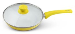 Сковорода с керамическим покрытием Barton Steel BS-7524 yellow - 24 см, желтая