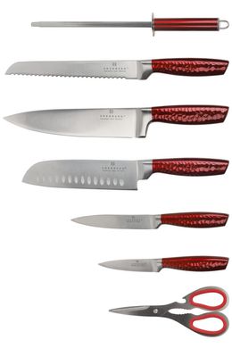 Набор ножей на подставке с мусатом и японским ножем Edenberg EB-973 - 8 пр