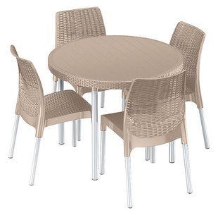 Комплект садових меблів Keter Jersey set, бежевий, Бежевий