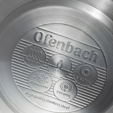 Чайник из нержавеющей стали со свистком и ручкой "soft touch" Ofenbach KM-100306 - 2,7 л