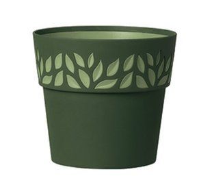 Горшок Stefanplast OPERA Cloe 94302 - 25 x 22 см, темно-зеленый/светло-зеленый