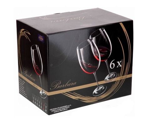 Набір бокалів для вина Bohemia Barbara (Milvus) 1SD22/00000/400 - 400 мл, 6 шт