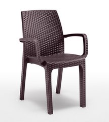 Стул садовый пластиковый BICA Verona armchair, коричневый