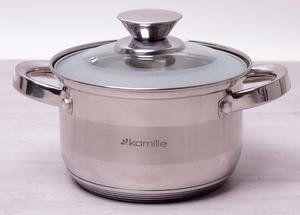 Кастрюля Kamille KM4516S - 2.1л, Металлик
