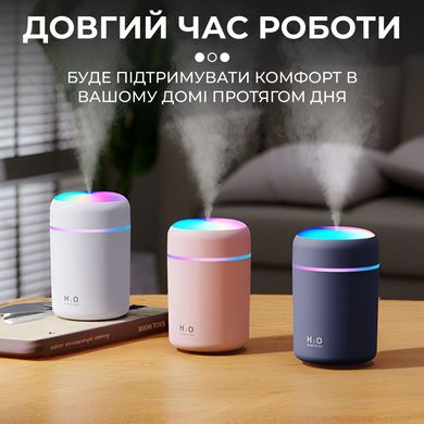 Зволожувач повітря H2O Humidifier USB 300ml очищувач зволожувач повітря