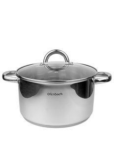 Кастрюля из нержавеющей стали с крышкой Ofenbach KM-100527 - &Oslash;24х13.5 см, 5.5 л