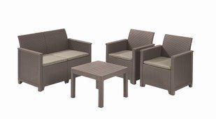 Комплект садових меблів Keter Emma 2 seater set, бежевий