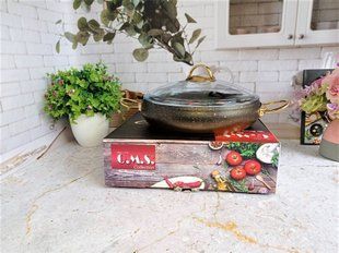 Сотейник 2,80 л (26 х 7 см) з а/п покриттям, O. M. S. Collection( Туреччина) 3341 золото