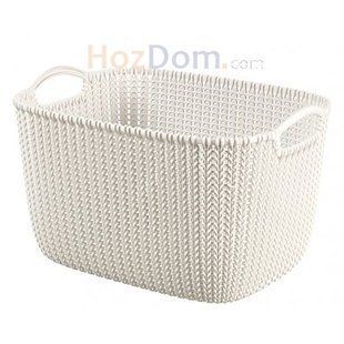 Корзинка прямоугольная Curver Knit L 03670-X64, Белый